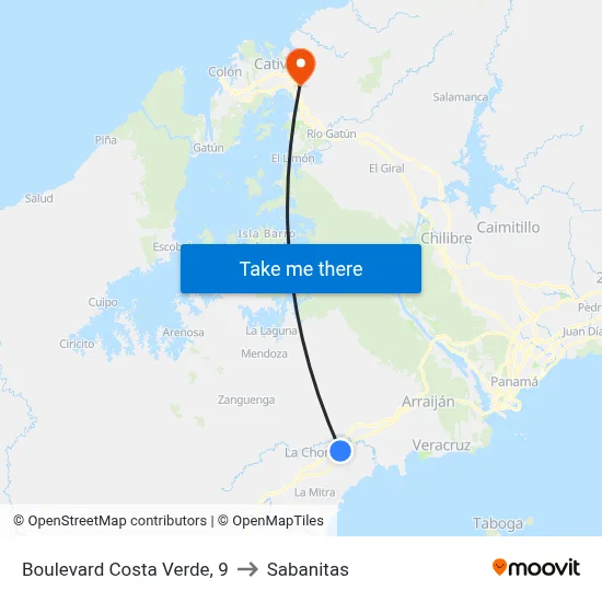 Boulevard Costa Verde, 9 to Sabanitas map
