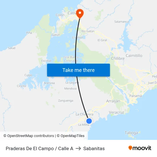 Praderas De El Campo / Calle A to Sabanitas map
