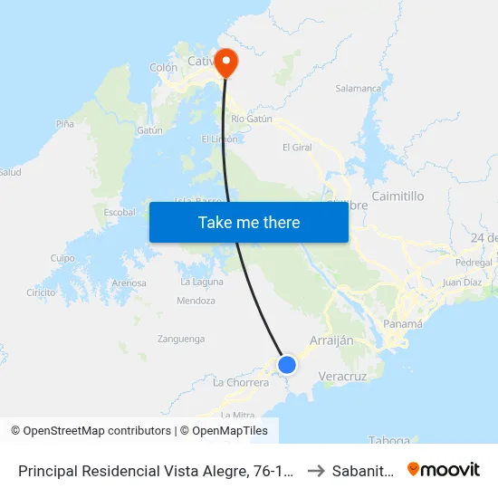 Principal Residencial Vista Alegre, 76-153 to Sabanitas map