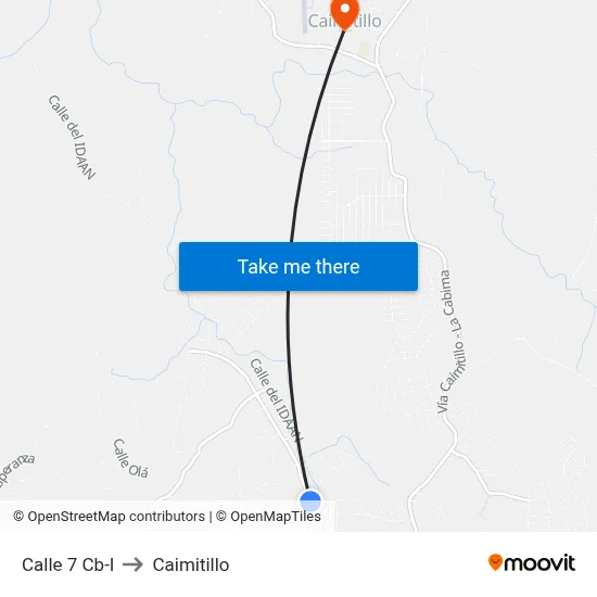 Calle 7 Cb-I to Caimitillo map