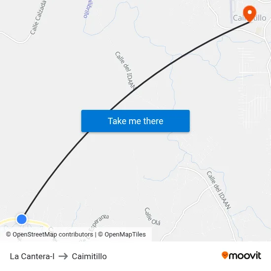 La Cantera-I to Caimitillo map