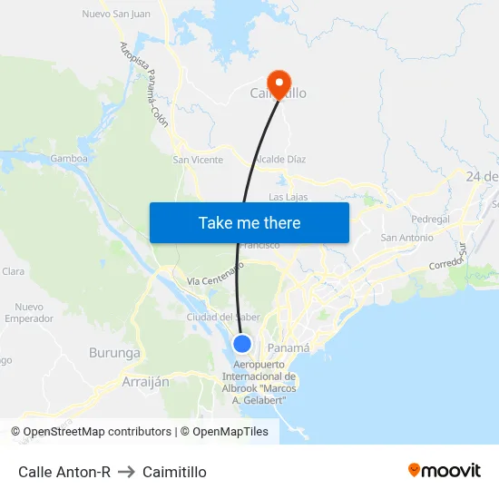Calle Anton-R to Caimitillo map