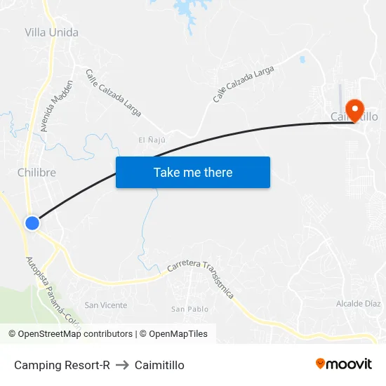 Camping Resort-R to Caimitillo map