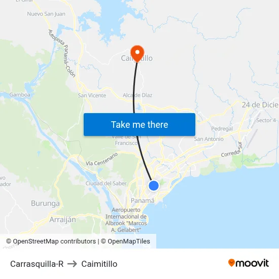 Carrasquilla-R to Caimitillo map