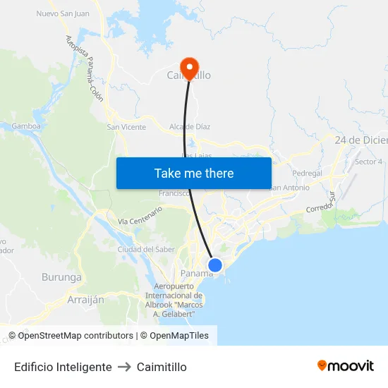 Edificio Inteligente to Caimitillo map