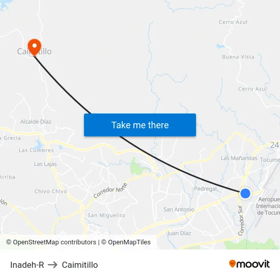 Inadeh-R to Caimitillo map