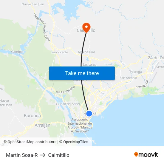Martin Sosa-R to Caimitillo map
