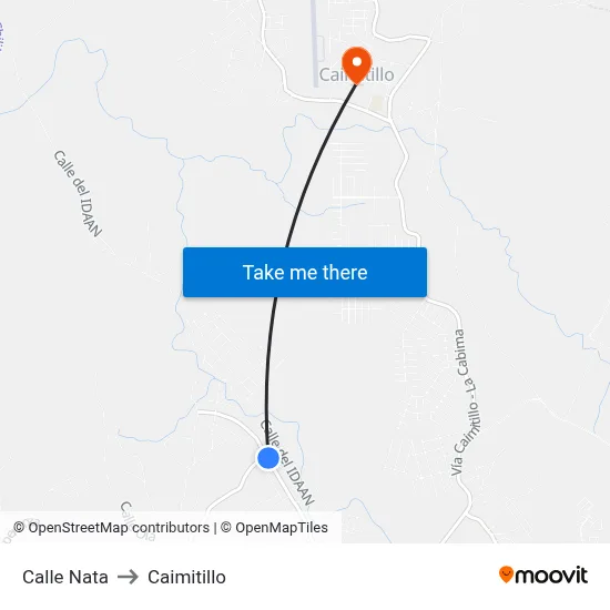 Calle Nata to Caimitillo map