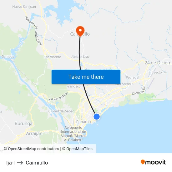 Ija-I to Caimitillo map