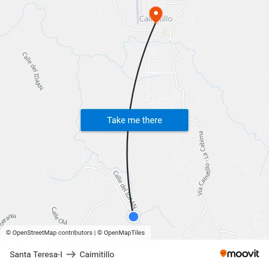 Santa Teresa-I to Caimitillo map