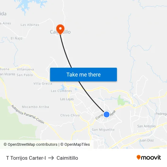 T Torrijos Carter-I to Caimitillo map