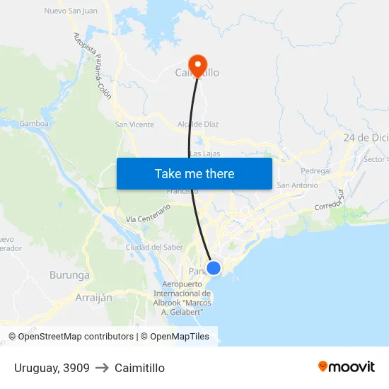 Uruguay, 3909 to Caimitillo map