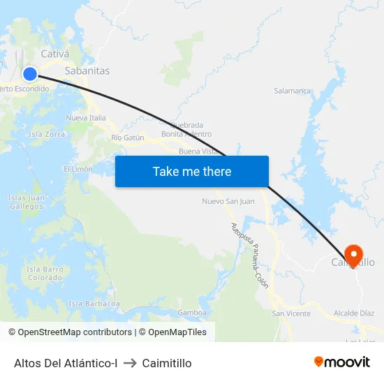 Altos Del Atlántico-I to Caimitillo map