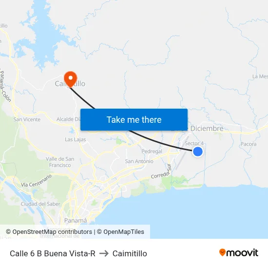 Calle 6 B Buena Vista-R to Caimitillo map