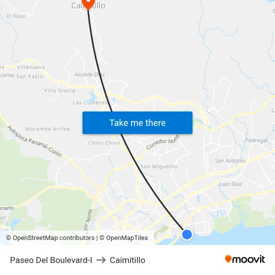 Paseo Del Boulevard-I to Caimitillo map