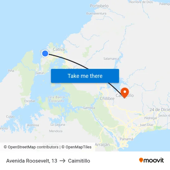 Avenida Roosevelt, 13 to Caimitillo map