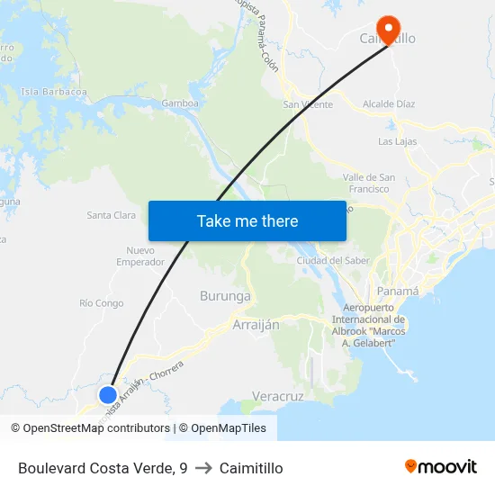 Boulevard Costa Verde, 9 to Caimitillo map