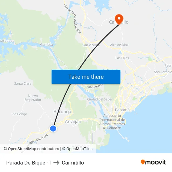 Parada De Bíque - I to Caimitillo map