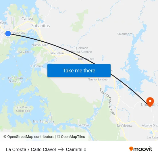 La Cresta / Calle Clavel to Caimitillo map