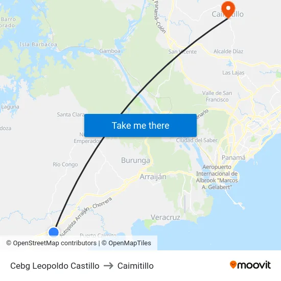 Cebg Leopoldo Castillo to Caimitillo map