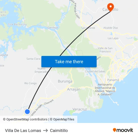 Villa De Las Lomas to Caimitillo map