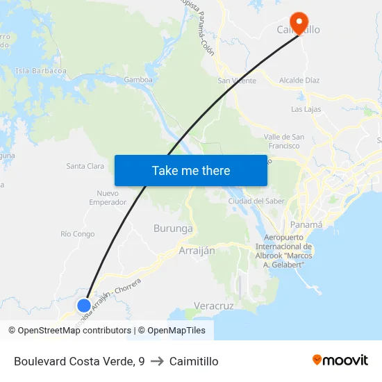 Boulevard Costa Verde, 9 to Caimitillo map