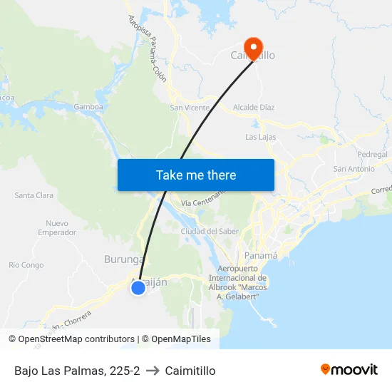 Bajo Las Palmas, 225-2 to Caimitillo map