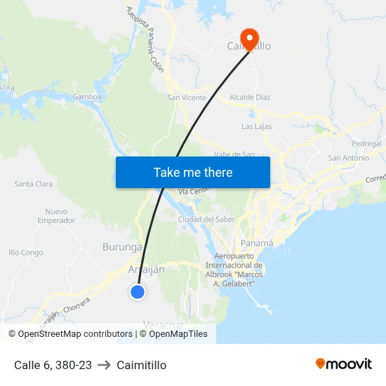 Calle 6, 380-23 to Caimitillo map