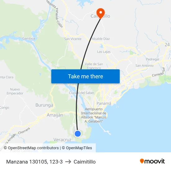 Manzana 130105, 123-3 to Caimitillo map