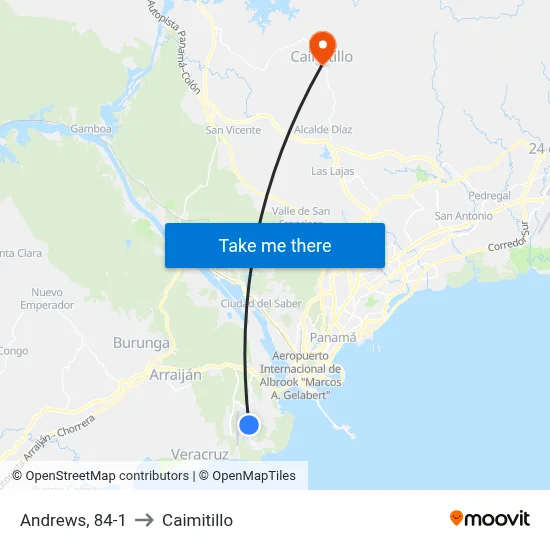 Andrews, 84-1 to Caimitillo map