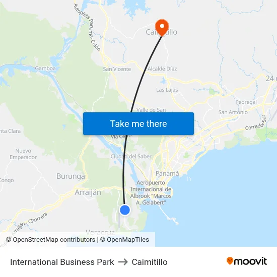 International Business Park to Caimitillo map