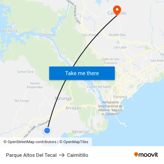 Parque Altos Del Tecal to Caimitillo map