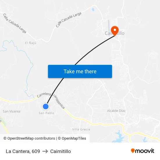 La Cantera, 609 to Caimitillo map