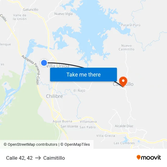 Calle 42, 42 to Caimitillo map