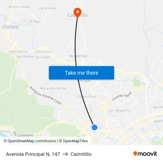 Avenida Principal N, 147 to Caimitillo map