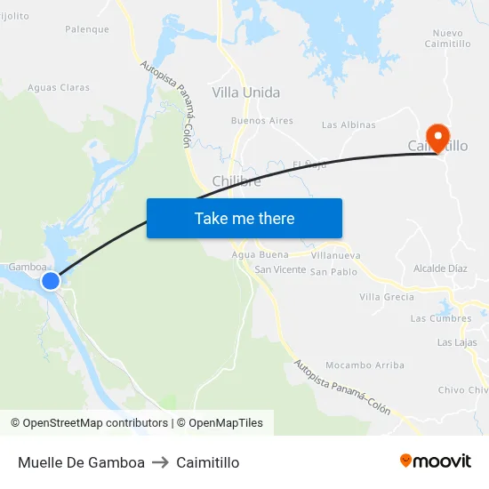 Muelle De Gamboa to Caimitillo map