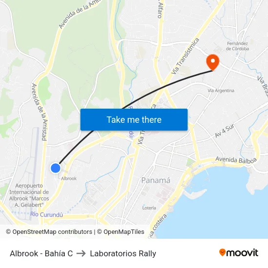 Albrook - Bahía C to Laboratorios Rally map