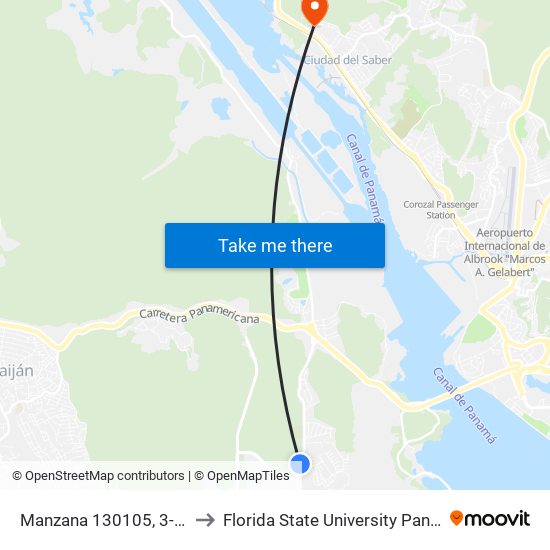 Manzana 130105, 3-389 to Florida State University Panamá map