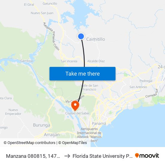 Manzana 080815, 147468-29 to Florida State University Panamá map