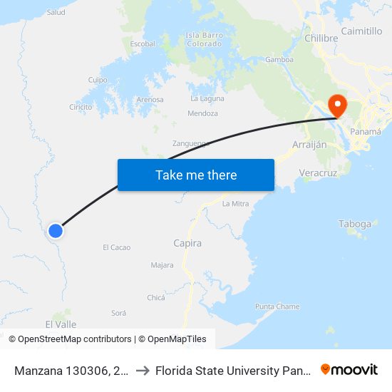 Manzana 130306, 25-5 to Florida State University Panamá map