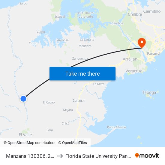 Manzana 130306, 27-8 to Florida State University Panamá map