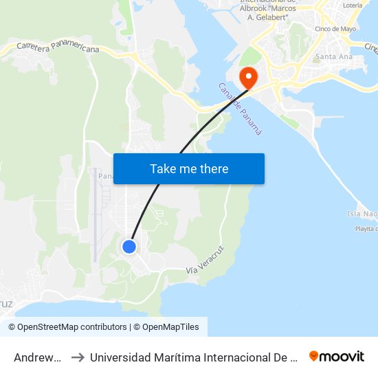 Andrews, 123-5 to Universidad Marítima Internacional De Panamá (Umip) Edif. 1033 map
