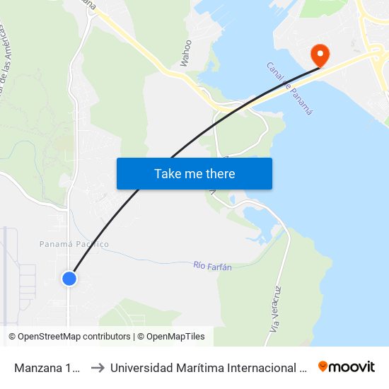 Manzana 130105, 78-1 to Universidad Marítima Internacional De Panamá (Umip) Edif. 1033 map