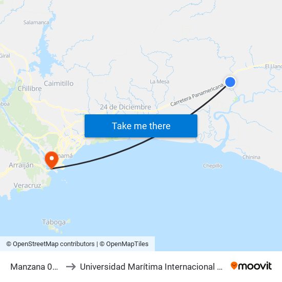 Manzana 080501, 28-3 to Universidad Marítima Internacional De Panamá (Umip) Edif. 1033 map