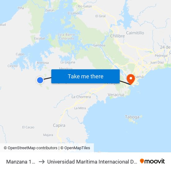 Manzana 130704, 5-4 to Universidad Marítima Internacional De Panamá (Umip) Edif. 1033 map