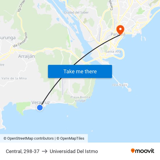 Central, 298-37 to Universidad Del Istmo map