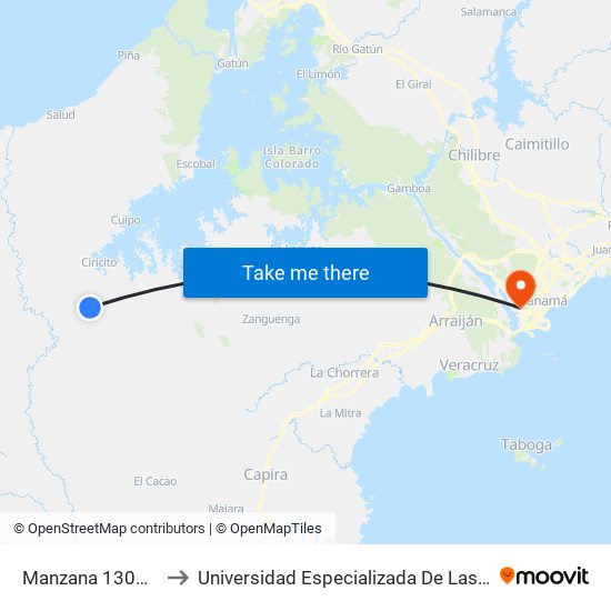 Manzana 130305, 5-196 to Universidad Especializada De Las Americas (Udelas) map