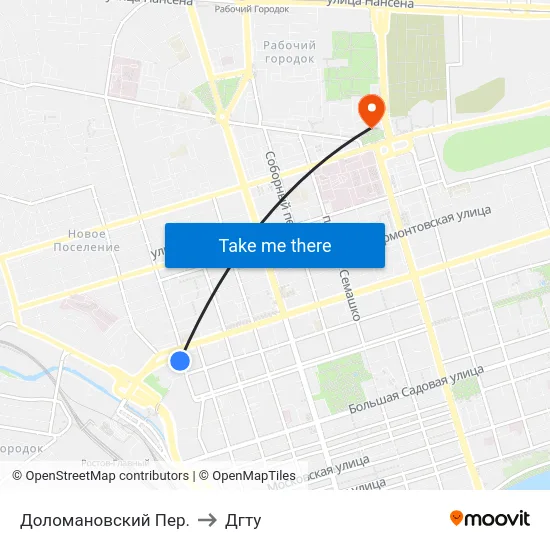 Доломановский Пер. to Дгту map