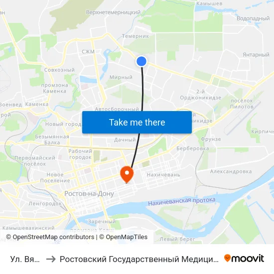 Ул. Вятская to Ростовский Государственный Медицинский Университет map