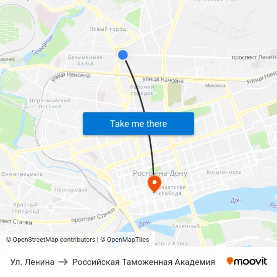 Ул. Ленина to Российская Таможенная Академия map